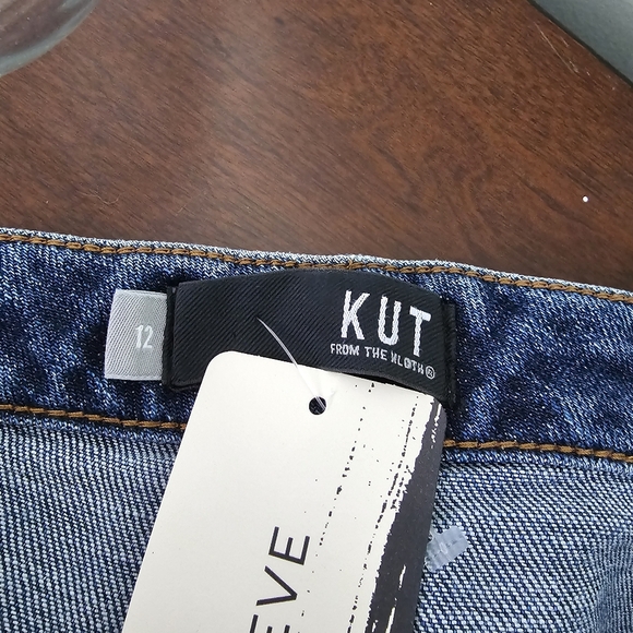 Evereve Kut From the Kloth Juliet Slouchy Boyfriend Jeans Distressed Size 12 - Picture 8 of 10